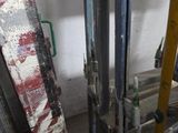 a ladder that is leaning against a wall in a room