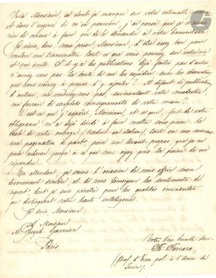 une lettre écrite à l'encre noire sur du papier blanc