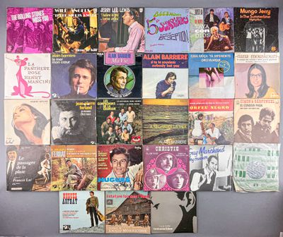 Lot de 27 disques 45 tours POP / ROCK / Variété française do…
