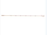 Bracelet en or rose 14 carats serti de diamants