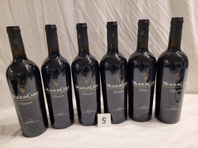 Lot de 6 bouteilles MOUTON CADET RESERVE dont 4 de MEDOC 201…
