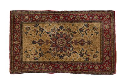 un tapis persan antique sur fond blanc