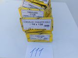 a stack of bananas on a table with a price tag