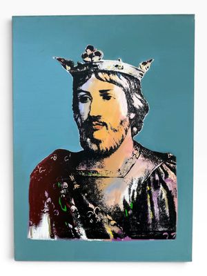 a painting of a man with a crown on his head