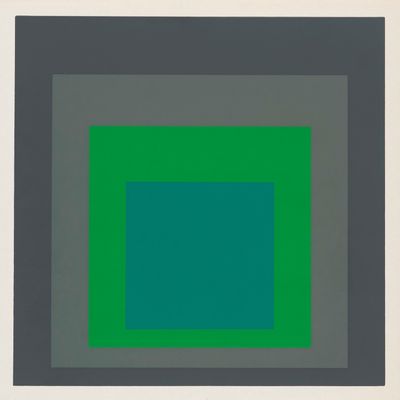 an image of a square with green and grey squares in it