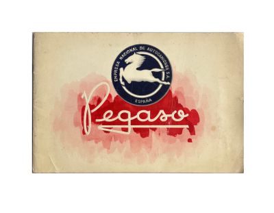 une vieille photo d'une enseigne rouge et blanche sur laquelle figure un cheval