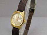 l'image d'une montre-bracelet avec un bracelet en cuir marron