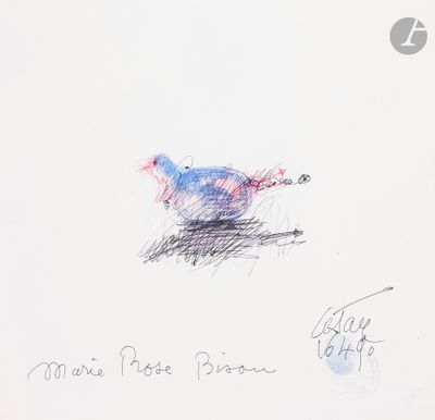 le dessin d'un oiseau figurant sur une feuille de papier