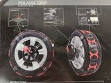 a picture of a picture of a pair of snow chains on the back of a bag