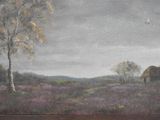 a painting of an elephant in a field of flowers
