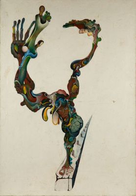 ECOLE FRANCISE XX° Funambule Huile sur toile 116 x 81 cm