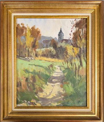José SALVAGGIO (1953) Sicile Huile sur toile, signée