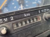 a close up of a speedometer on the dashboard of a car