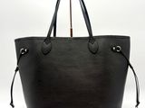 a black louis vuitton tote bag on a white background