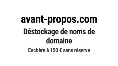 Nom de domaine avant-propos.com.