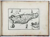 an old book with a drawing of a map on it