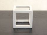 a small white box that is on a table
