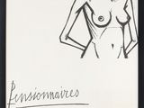 un dessin en noir et blanc représentant une femme aux cheveux longs