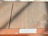 a wooden box with a label on it sitting on a table