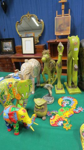 Lot d’animaux en bois