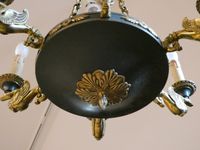 Lustre en bronze doré et patiné, à 6 branches aux cygnes et … (photo 5)