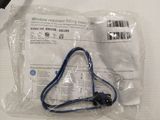 a plastic bag with a blue wire attached to it