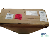 a cardboard box that has a lot of labels on it