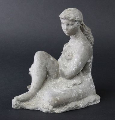 Dans le style d'Antoniucci VOLTI (1915-1989): Femme nue assi… - Photo 1