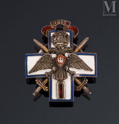 an image of a cross with two swords and an eagle on it