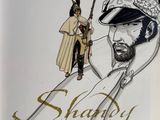 a drawing of a man and a woman on a poster