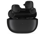 a pair of black airpods sitting on top of each other