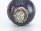 a close up of a wine bottle with a label on it