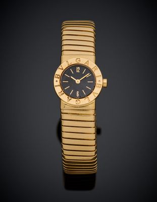 an 18k yellow gold ladies ' s bulga watch