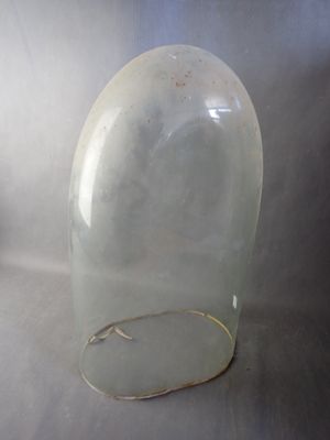 a clear glass vase with a gold wire around it