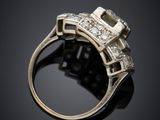 an art deco diamond and platinum ring