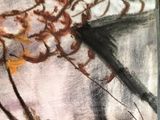 an image of a painting of a giraffe on a table