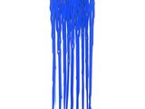 blue paint dripping down the side of a white wall