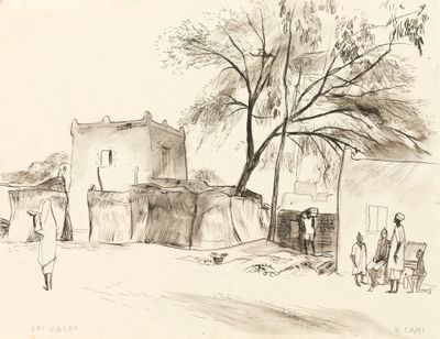 Robert CAMI (1900 - 1975) Ensemble de 2 encres noires compor…