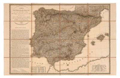 une vieille carte de l'Espagne et du Portugal