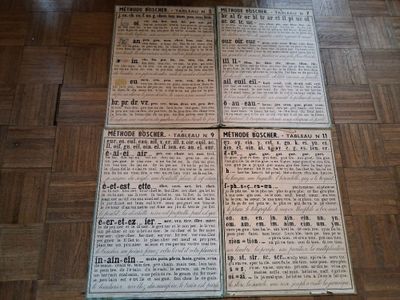 Lot de 7 grandes affiches scolaires Méthode BOSCHER, numéro … - Photo 1