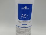 a bottle of as1 liquid on a white background
