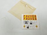 un bout de papier sur lequel est collé un autocollant où il est écrit « fauvee fauvee »