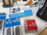 many different types of bicycle chains on the table