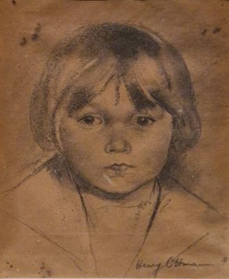 un vieux dessin représentant une jeune fille coiffée d'un chapeau
