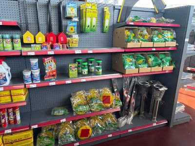 many items on the shelves in the store for sale