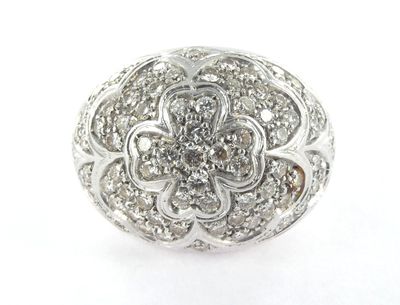an image of a white gold ring with diamonds on a white background