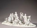 figurines of the nativity of jesus and mary in the garden of geths