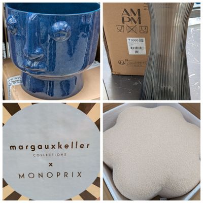 de nombreuses photos différentes de vases exposés dans le magasin