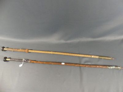 two different types of canes that are on the table
