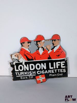Plaque émaillée London Life Turkish Cigarettes
